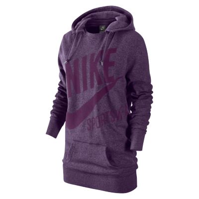 Women's Nike Second String Po Hoody - Maroon / Dark Red