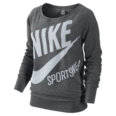 Women's Exploded Sportswear L/S Top - Charcoal