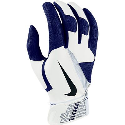 Diamond Elite Pro Batting Gloves - White/Navy - White Patterned