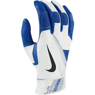 Diamond Elite Pro Batting Gloves - White/Royal - White Patterned