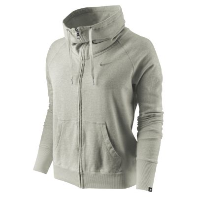 Women's Lt Wt Fleece Fz Solid Hoody - Cream