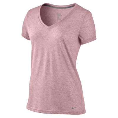 Women's Loose Tri Blend V-Neck - Pink