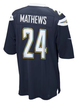 Men's Chargers Mathews Game Jersey - Navy / Dark Blue