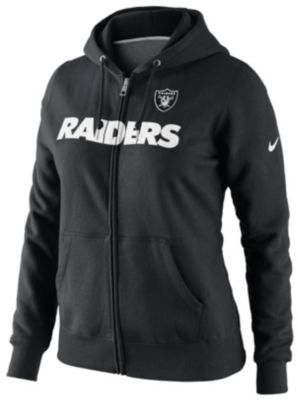 Women's Raiders Tailgater Full Zip Hoody - Black