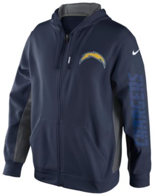 Men's Chargers KO Full Zip Hoody - Navy / Dark Blue