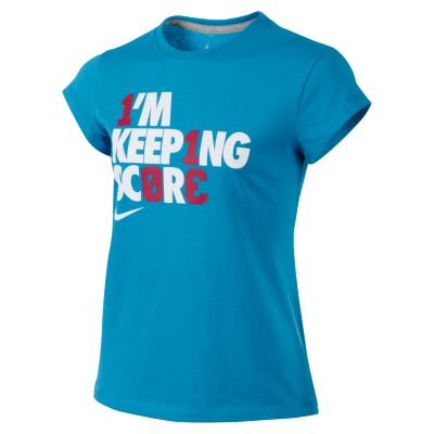 Girls' I'm Keeping Score Short Sleeve Tee - Blue