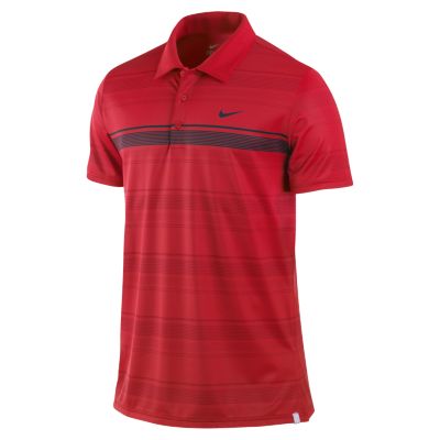 Men's Sphere Stripe Polo - Red