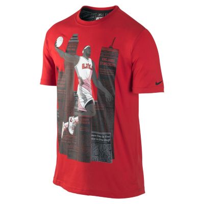 Men's Lebron Darko Tee - Red Patterned
