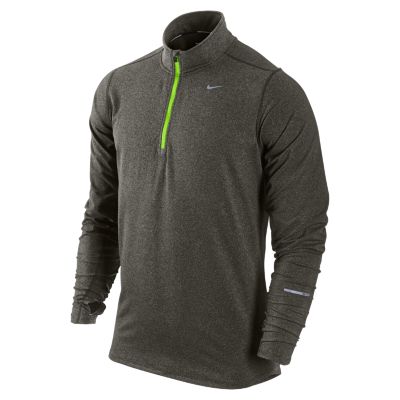 Men's Nike Element 1/2 Zip Jacket - Olive Green