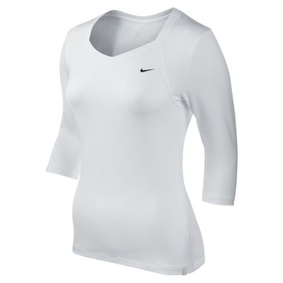 Women's Sleeve Jersey 3/4 Top - White