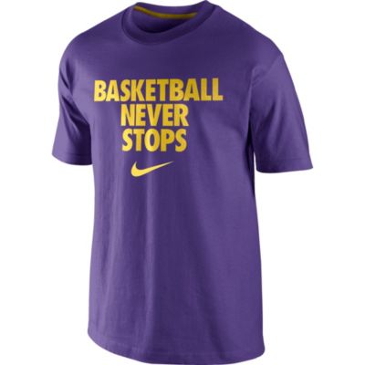 Men's Bball Never Stops Tee - Purple