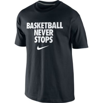 Men's Bball Never Stops Tee - Black