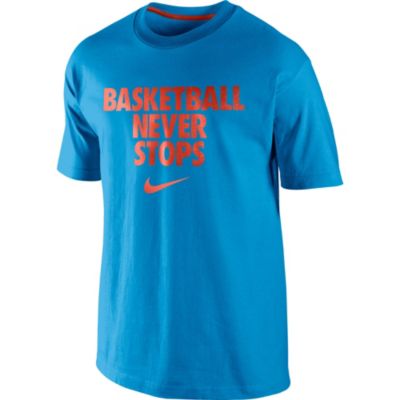 Men's Bball Never Stops Tee - Blue