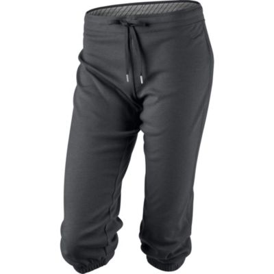 Women's Lt Wt Jersey Cuffed Capri - Charcoal