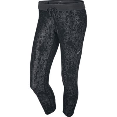 Women's Relay Printed Capri - Black Patterned
