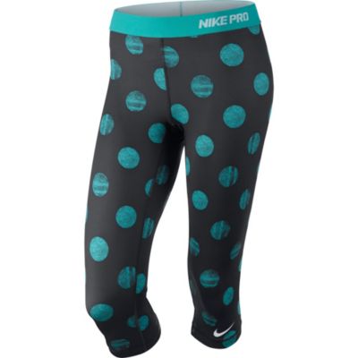 Women's Nike Pro Printed Capri - Gray Patterned