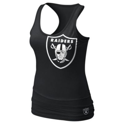 Women's Raiders Tri Big Logo Tank - Black