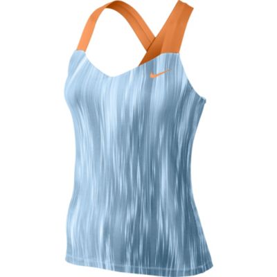 Women's Printed Tank - Blue Patterned