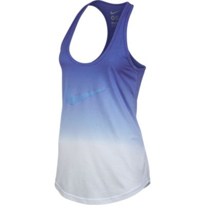 Women's Dip Dye Swoosh Loose Tank - Purple