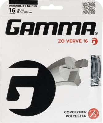 Zo Verve 16g Racquet String - White/Black