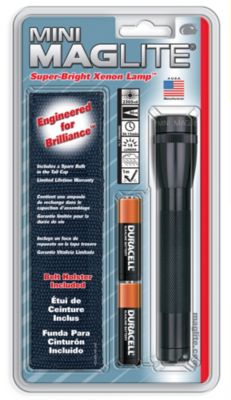 Mini Maglite Black AA Holster Flashlight