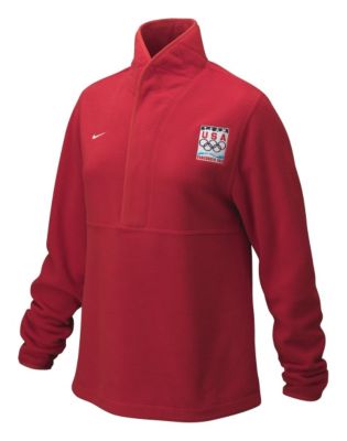 Women's USA team Recycled Therma-Fit 1/2 Zip - Red