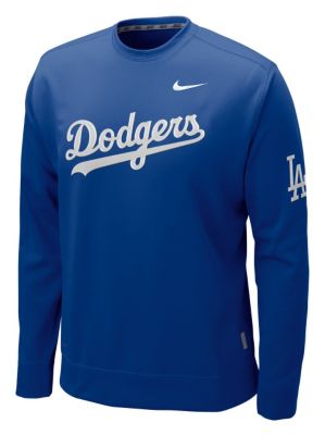 Men's Dodgers KO Therma-FIT Crew Fleece - Royal Blue / Sapphire