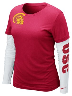 Women's USC W Cross Campus Tee - Red