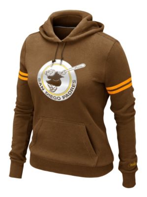 Women's Padres Fleece Pullover Hoody - Brown