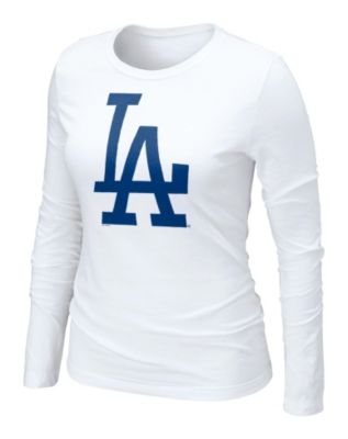 Women's Dodgers Blended Long Sleeve Tee - White