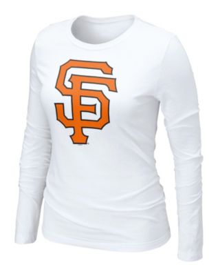Women's Giants Blended Long Sleeve Tee - White
