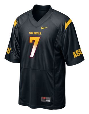 Men's ASU #7 Replica Jersey - Black - Black