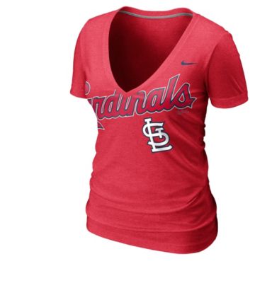 Women's Cardinals Deep V-Neck Tee - Red