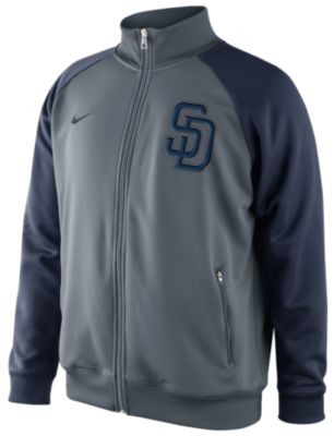 Men's Padres Track Jacket - Charcoal