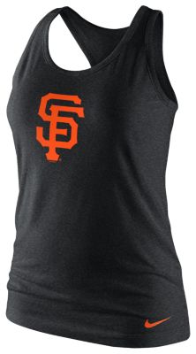 Women's Giants Tri-Blend Logo Tank - Black