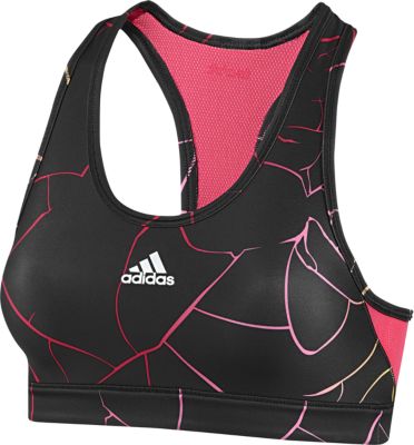 Women's Techfit Shatter Print Bra - Blue Patterned