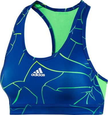 Women's Techfit Shatter Print Bra - Blue Patterned