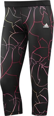 Women's Techfit Shatter 3/4 Tight - Black Patterned