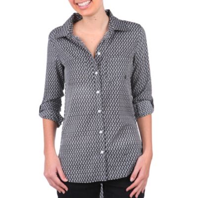 Women's Not So Classic Shirt - White and Black
