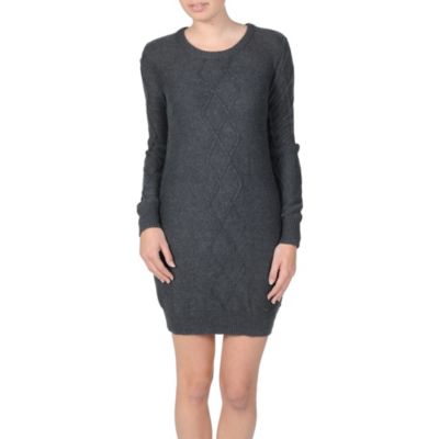 Women's Twisted Sista Sweater Dress - Charcoal