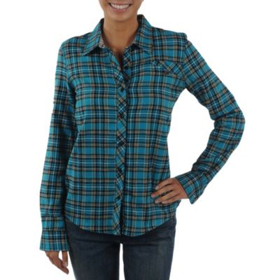 Women's Nova Cane Flannel - Turquoise / Aqua
