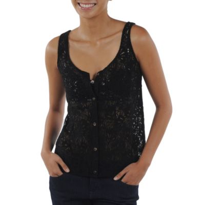 Women's Not So Classic Lace Tank - Black