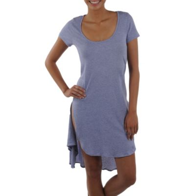 Women's Knotty Girl S/S Dress - Blue Patterned
