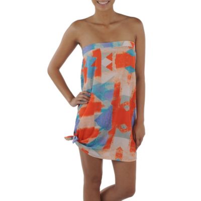 Women's Geo Fade Starlight Skirt - Orange Patterned