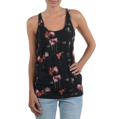 Women's V. Co Meadow Tank - Black Patterned
