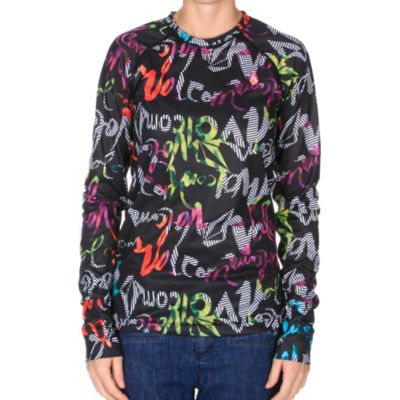 Women's Locust Tech Crew - Black Patterned