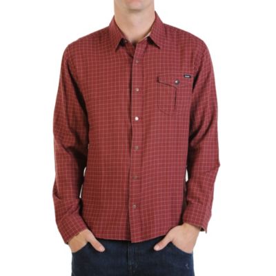 Men's Crack Up L/S Woven Shirt - Red