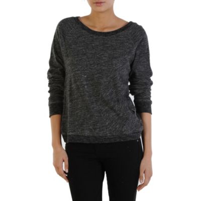 Women's Crisscross Crew Fleece - Black