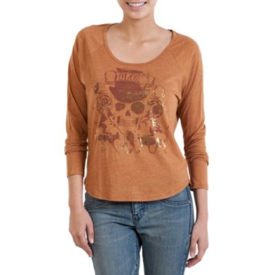 Women's Boogey Man L/S Raglan - Brown