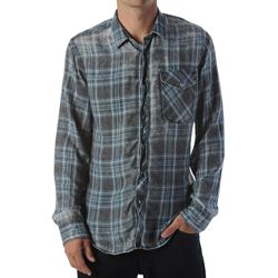Men's Burn Around L/S Woven Shirt - Black Patterned